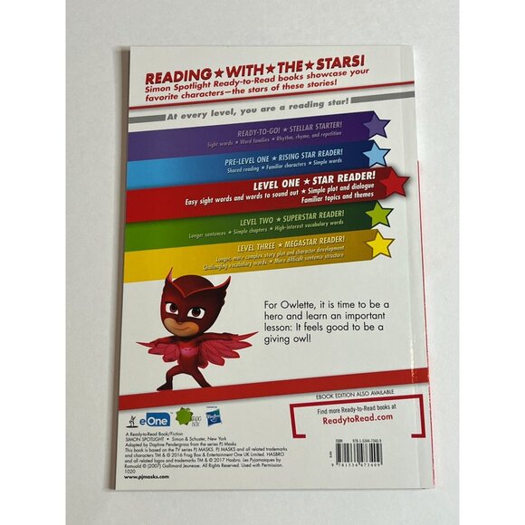 Owlette and the Giving Owl PJ Masks Leveled Reader Kids Fiction Book Sight Words - Picture 4 of 6